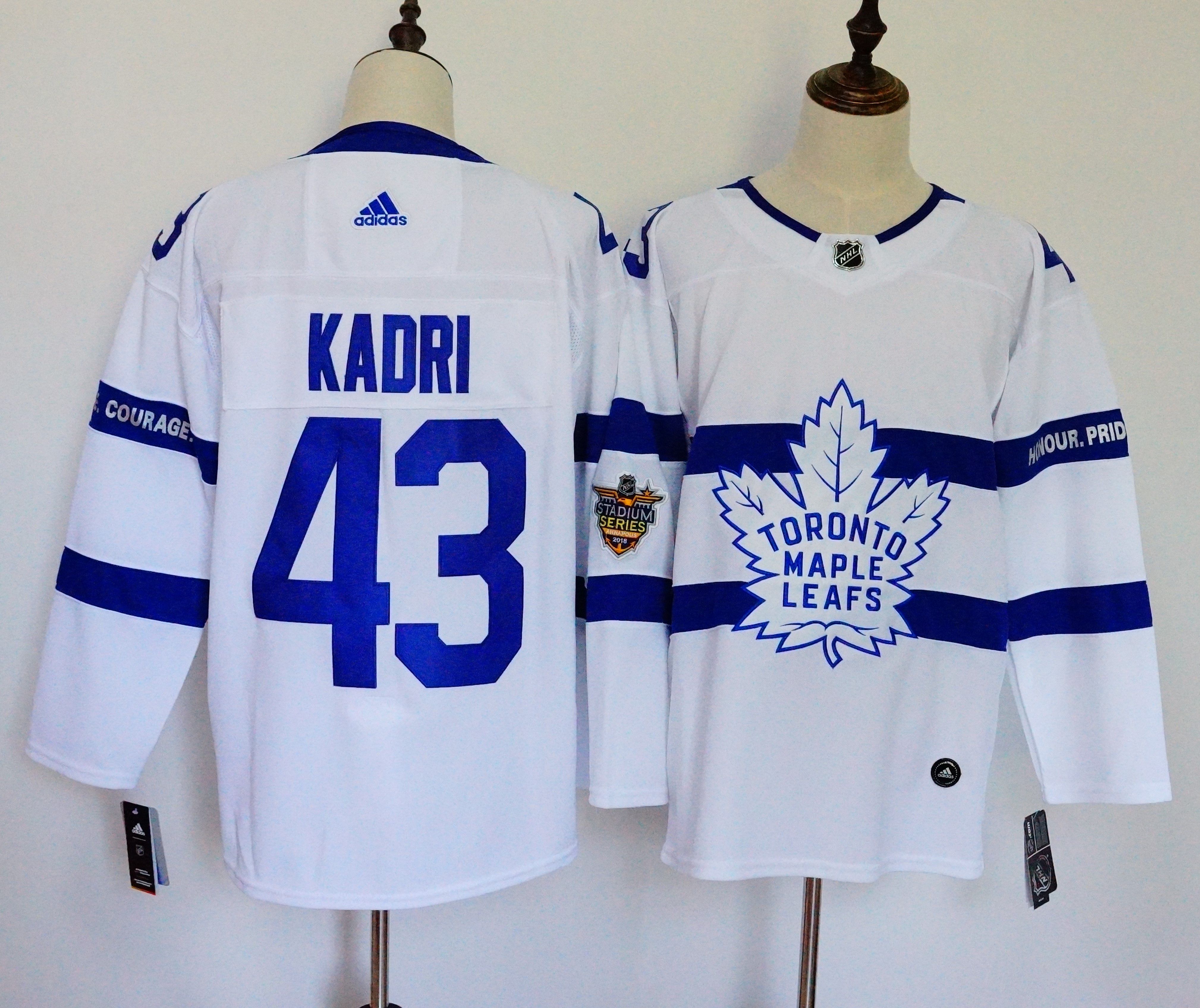 Men Toronto Maple Leafs #43 Kadri White Adidas AD NHL Jerseys